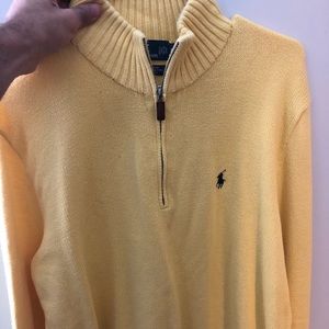 1/4 zip Ralph Lauren yellow sweater